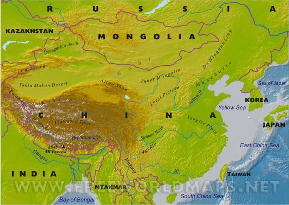 Кина карта физичка