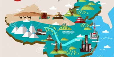 Карта путовања Кине