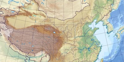 Карта рељефа Кине