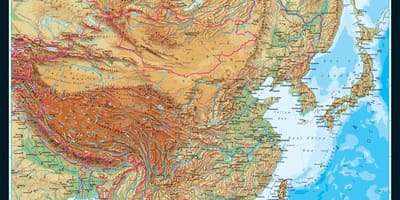 Топографска карта Кине