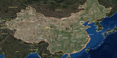 Сателитској мапи Кине