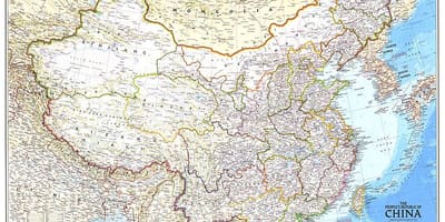 Карта Републике Кине
