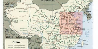 Карта Северо-кинеске равнице