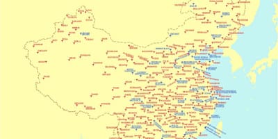 Аеродроми Кине на мапи