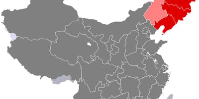 Североисточна Кина карта