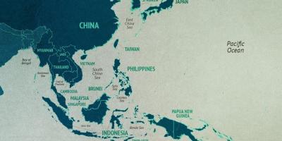 Кина Јужно-кинеско море карта